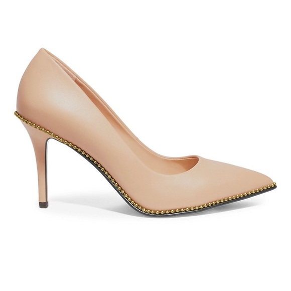 Coach Heels - Waverly Beadchain Leather Pumps - Picture 3 of 5